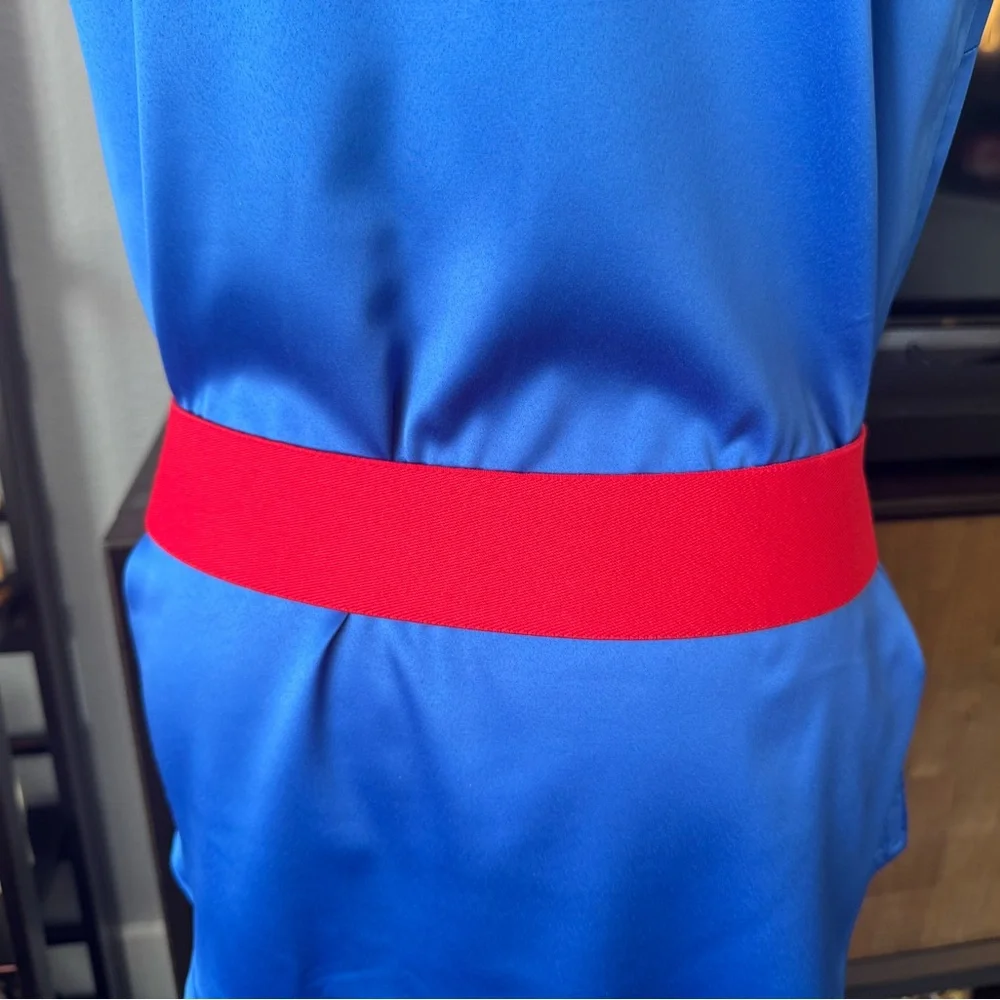 Vintage Day Lor Red Belt with Gold Braided Buckle